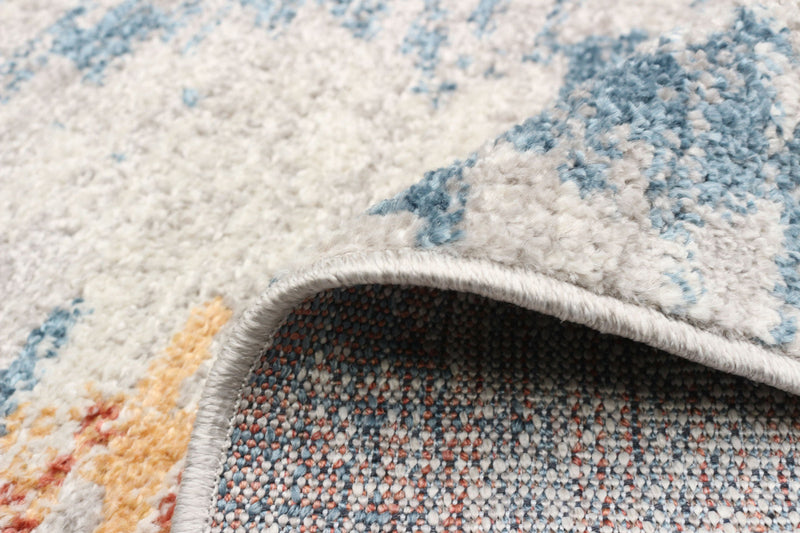 Vera Sun Ivory/Blue Area Rug - 2'7\" x 8'4\"