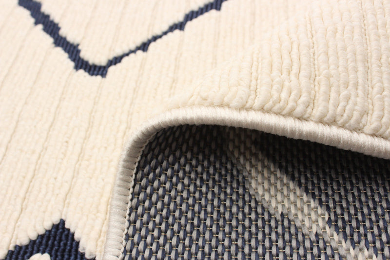 Kimi Blue-Ivory 6'7\" x 9'6\" Area Rug