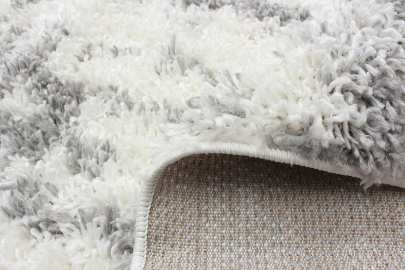 Helma Urban Cream, Light Grey Shag 6'7\" X 9'6\" Area Rug