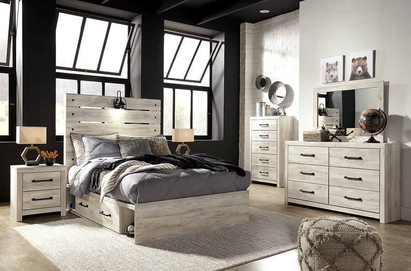 Abby 5-Piece Full Bedroom Package with Side Storage
