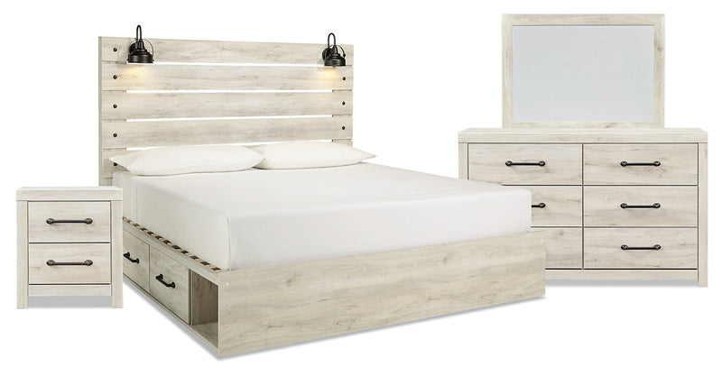 Abby 6-Piece King Bedroom Package with Side Storage