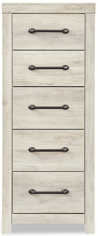 Abby Bedroom Narrow Chest of Drawers, 5-Drawer, 21.7