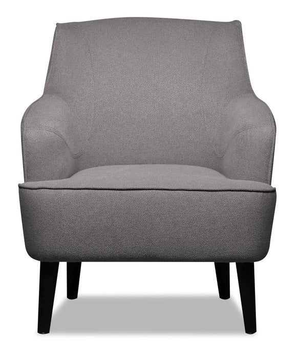 Aimy Linen-Look Fabric Accent Chair - Dark Grey