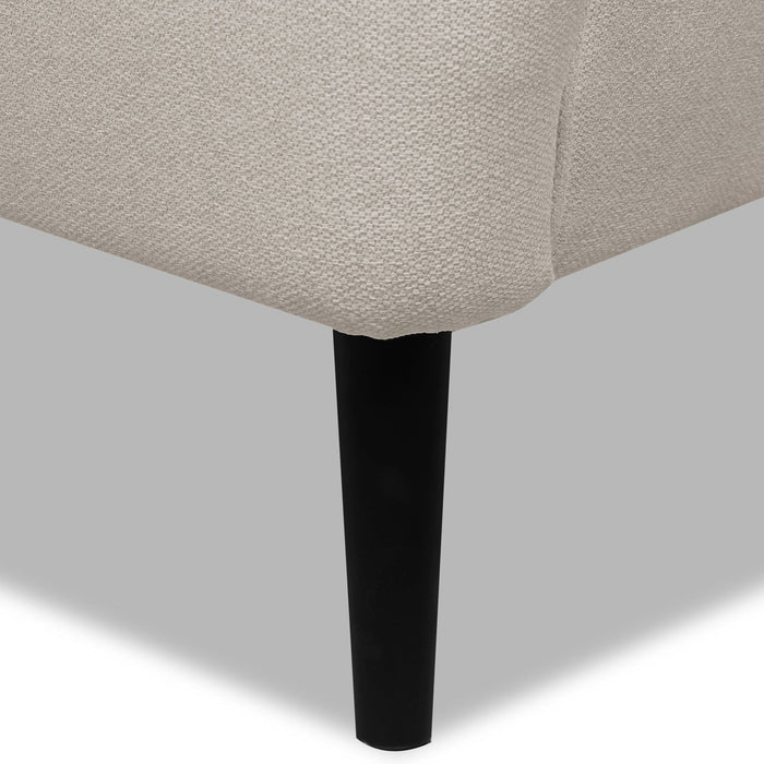 Aimy Linen-Look Fabric Accent Chair - Light Grey