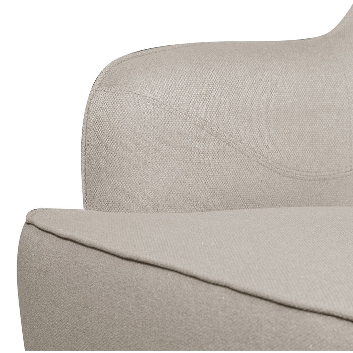 Aimy Linen-Look Fabric Accent Chair - Light Grey