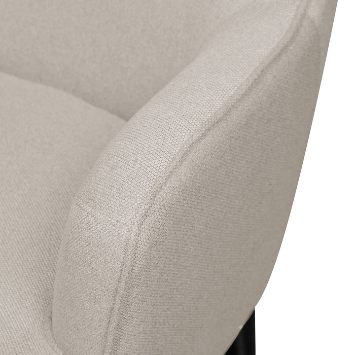 Aimy Linen-Look Fabric Accent Chair - Light Grey