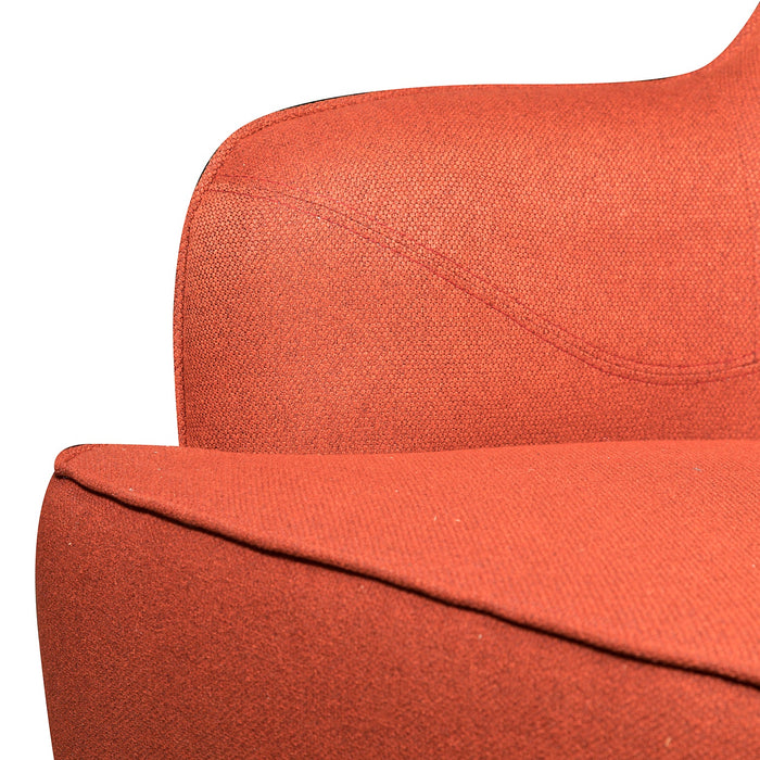 Aimy Linen-Look Fabric Accent Chair - Orange
