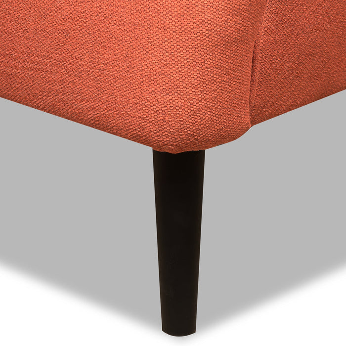 Aimy Linen-Look Fabric Accent Chair - Orange