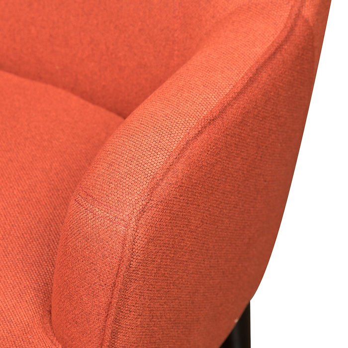 Aimy Linen-Look Fabric Accent Chair - Orange