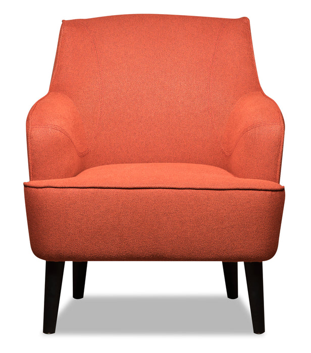 Aimy Linen-Look Fabric Accent Chair - Orange