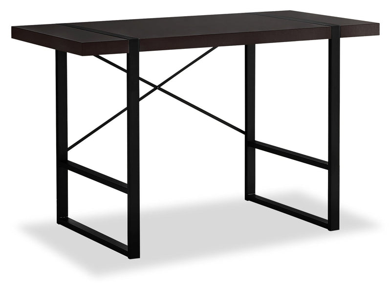 Avery Reclaimed Wood Look Desk - Cappuccino