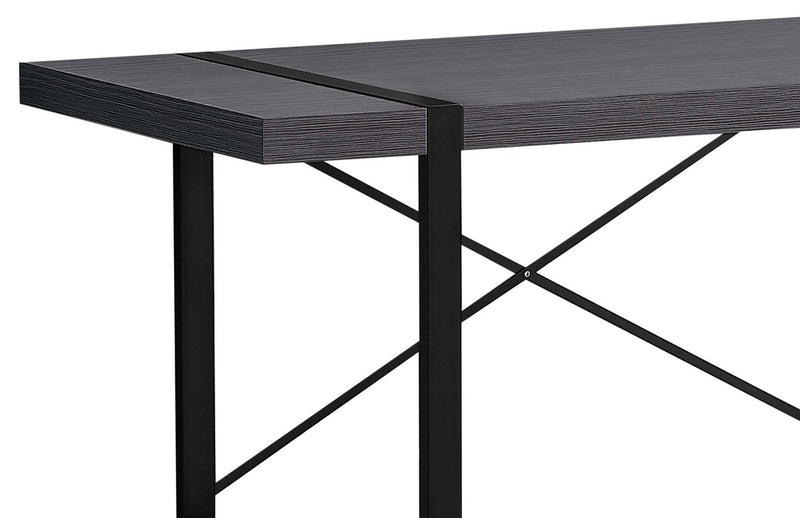 Avery Reclaimed Wood Look Desk - Dark Grey