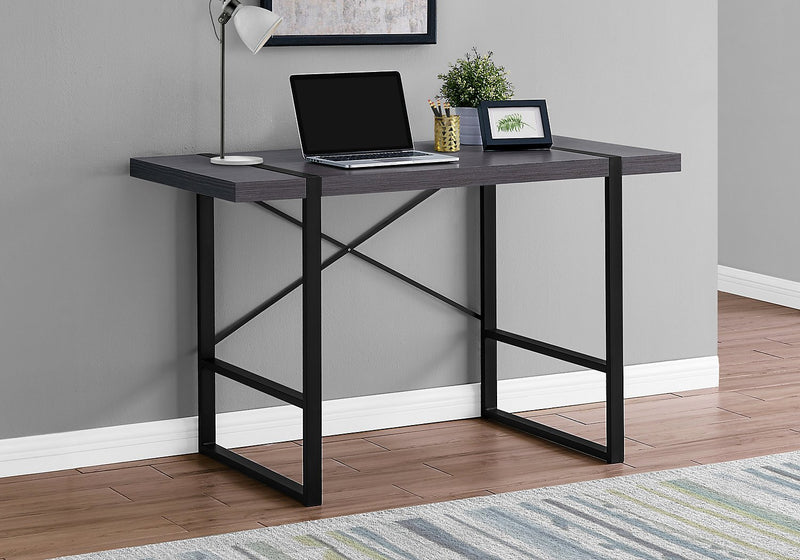 Avery Reclaimed Wood Look Desk - Dark Grey