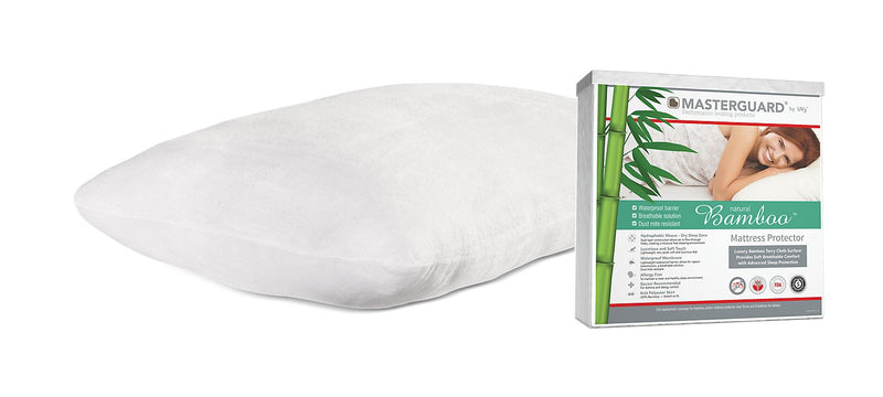 Masterguard® Natural Bamboo™ Full Mattress Protector with 1 Standard Pillow