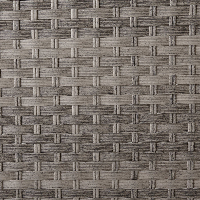 Bermuda 6-Piece Canopy Outdoor Patio Conversation Set - Hand-Woven Resin Wicker, UV & Weather Resistant - Grey 