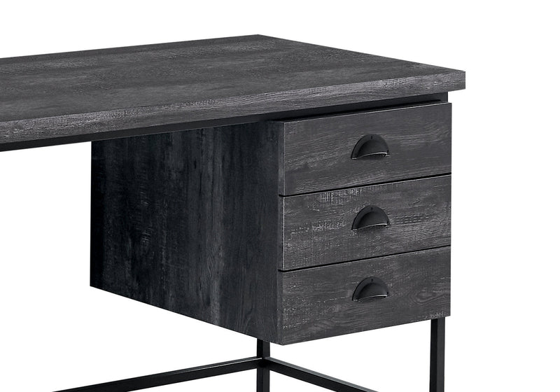 Blake 55\" Reclaimed Wood Look Desk - Black