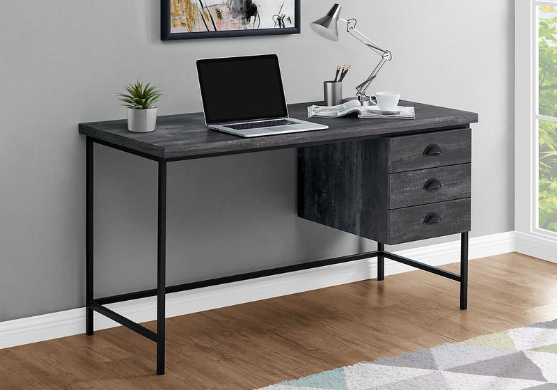 Blake 55\" Reclaimed Wood Look Desk - Black