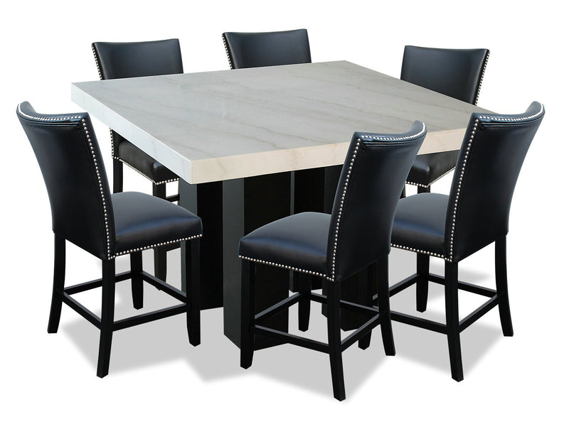 Cami 7-Piece Counter-Height Dining Set - Black