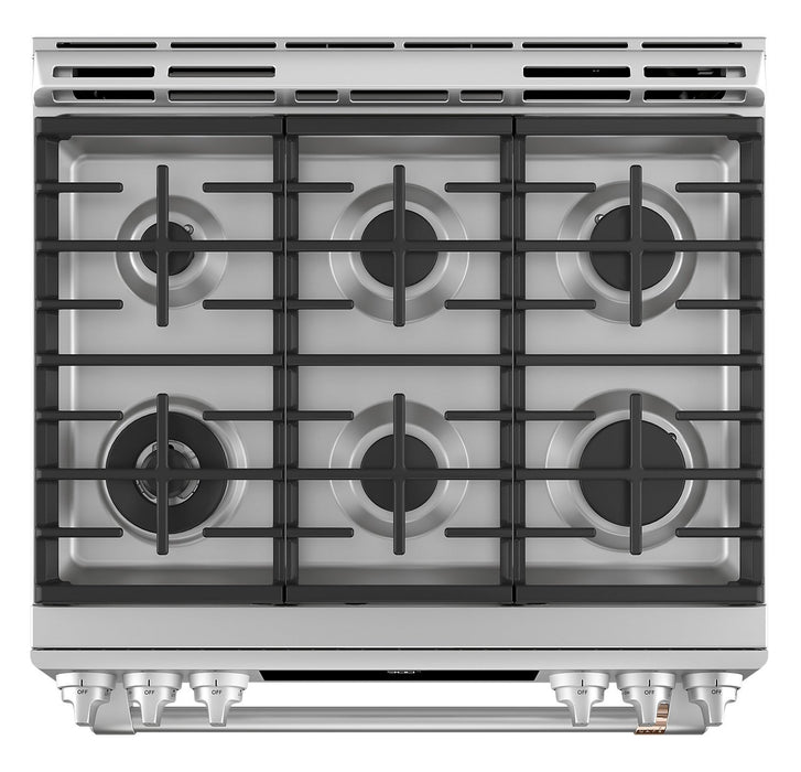 Café 30\" Slide-In Dual-Fuel Convection Range - CC2S900P2MS1