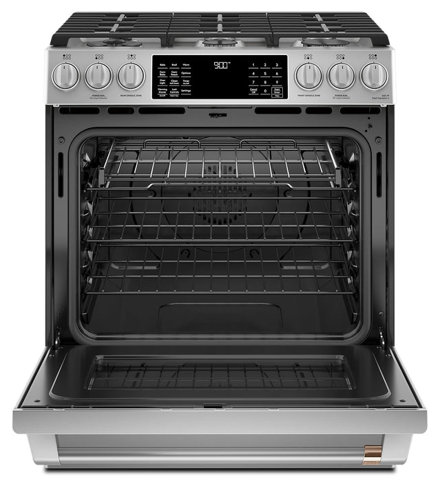 Café 30\" Slide-In Dual-Fuel Convection Range - CC2S900P2MS1