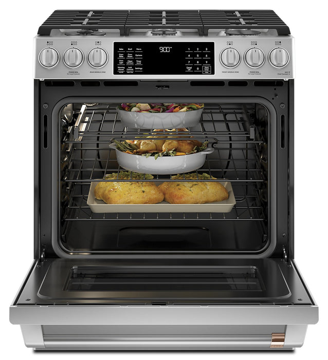 Café 30\" Slide-In Dual-Fuel Convection Range - CC2S900P2MS1