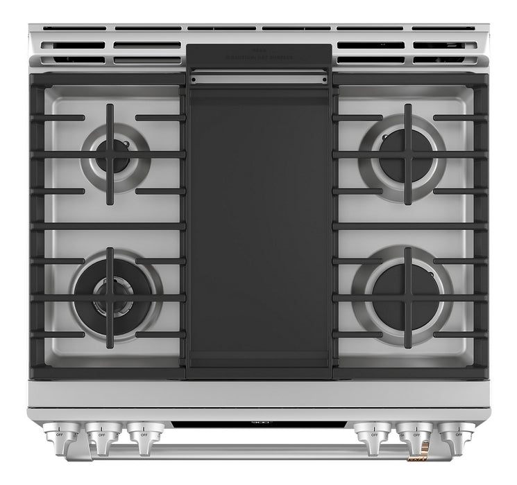 Café 30\" Slide-In Dual-Fuel Double Oven Convection Range - CC2S950P2MS1