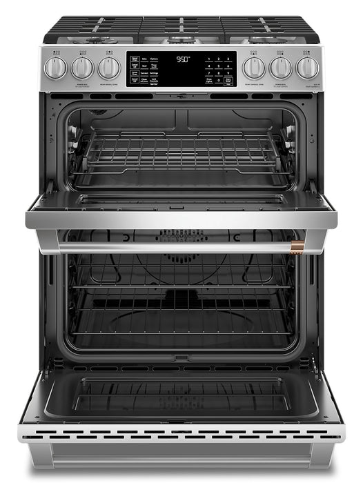 Café 30\" Slide-In Dual-Fuel Double Oven Convection Range - CC2S950P2MS1