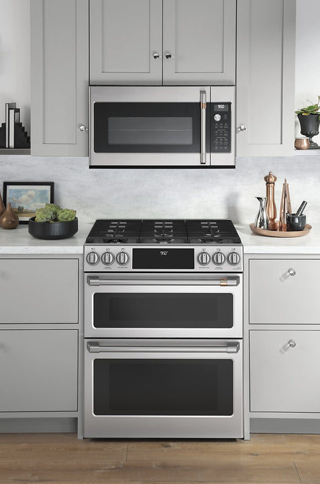 Café 30\" Slide-In Dual-Fuel Double Oven Convection Range - CC2S950P2MS1