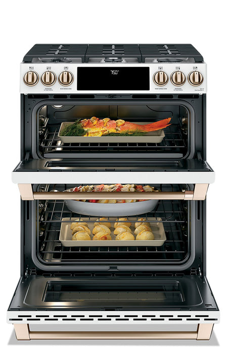 Café Slide-In Double-Oven Gas Range with Convection - CCGS750P4MW2