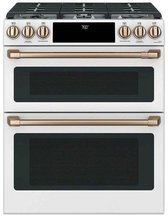Café Slide-In Double-Oven Gas Range with Convection - CCGS750P4MW2