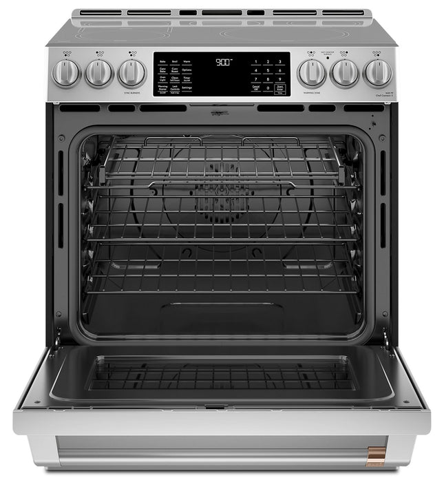 Café Slide-In Electric Range with Warming Drawer - CCHS900P2MS1
