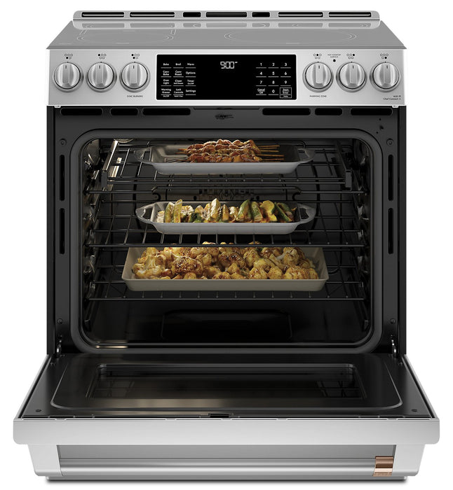 Café Slide-In Electric Range with Warming Drawer - CCHS900P2MS1