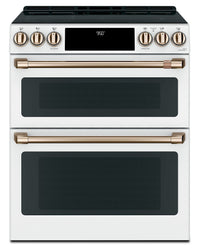 Cafe 7 Cu. Ft. Smart Induction Range with True European Convection and Self Clean Racks - Matte Whit… 