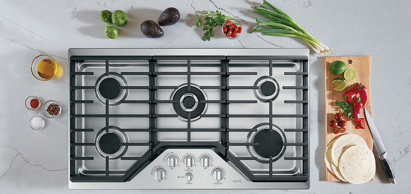 Café 36\" Built-In 5-Burner Gas Cooktop - CGP95362MS1