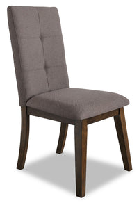 Chelsea Dining Chair with Linen-Look Fabric - Brown 