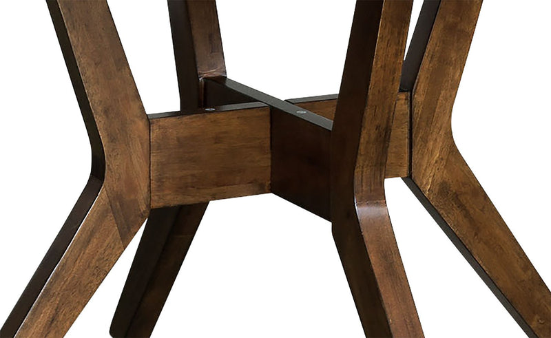 Chelsea 5-Piece Round Dining Table Package with Brown Chairs