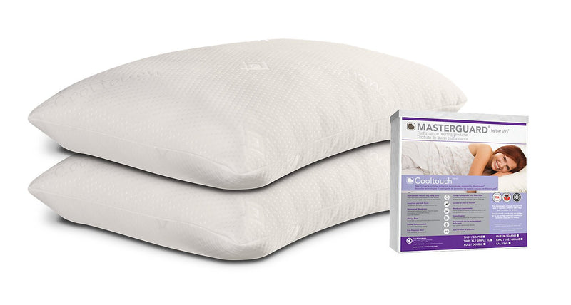 Masterguard® Cooltouch™ King Mattress Protector with 2 Queen Pillows