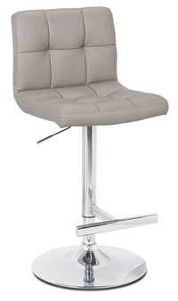 Cruz Barstool with Swivel & Adjustable Seat, Vegan Leather Fabric, 24-33