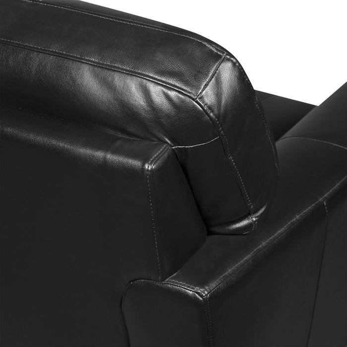 Curt Genuine Leather Chair - Black