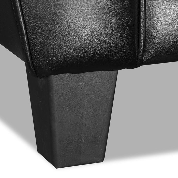 Curt Genuine Leather Sofa - Black
