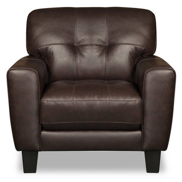 Curt Genuine Leather Chair - Brown