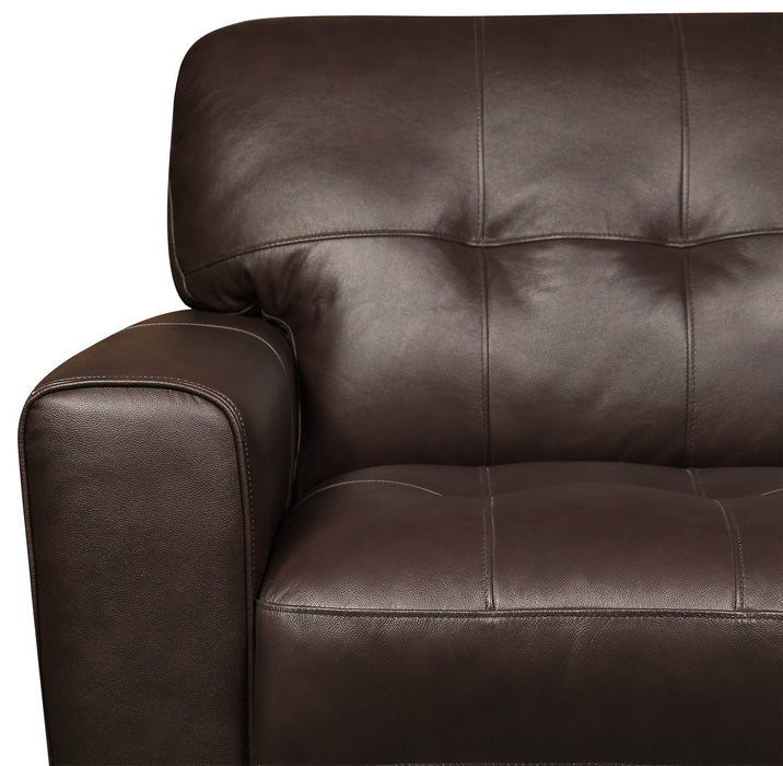 Curt Genuine Leather Sofa - Brown
