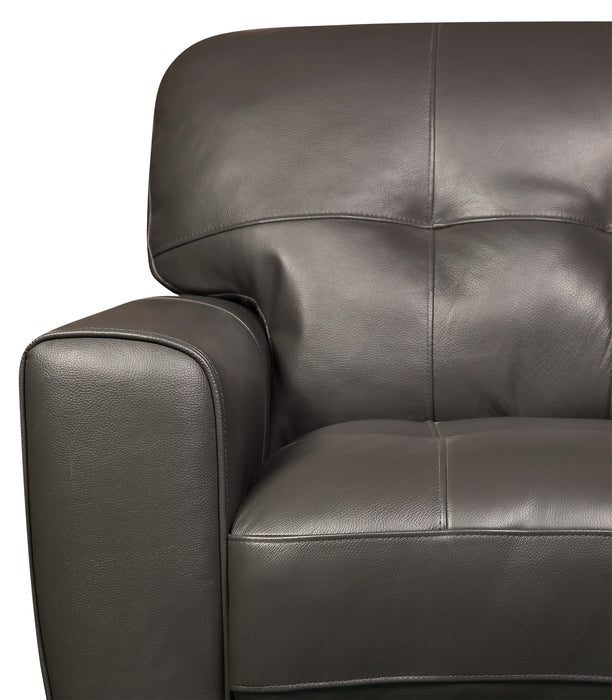 Curt Genuine Leather Chair - Grey
