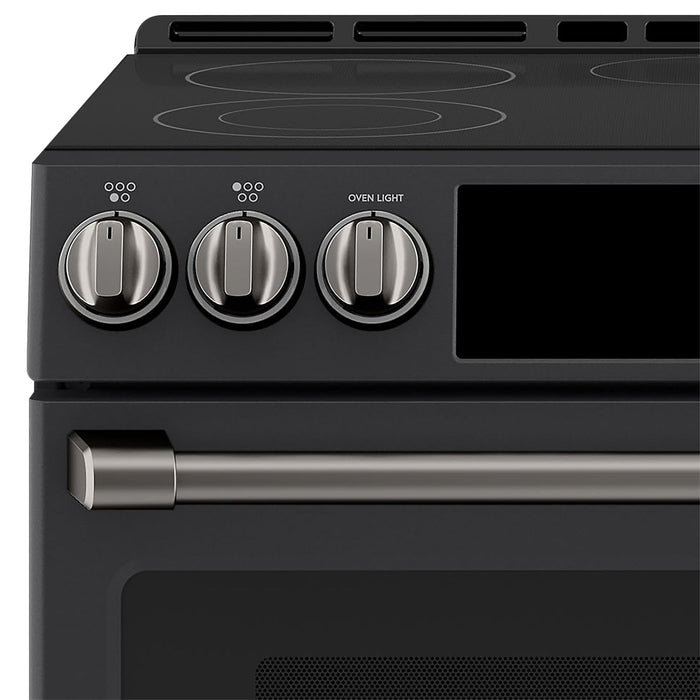 Café Electric Range Brushed Black Knobs and Handles Set - CXFCEHKPMBT