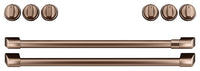 Café Gas Range Brushed Copper Knobs and Handles Set - CXFCGHKPMCU