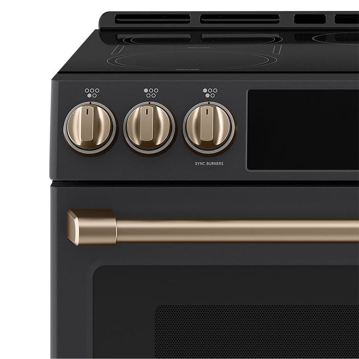 Café Induction Range Brushed Bronze Knobs and Handles Set - CXFCHHKPMBZ