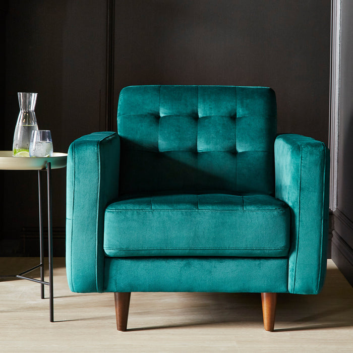 Devlin Velvet Chair - Green