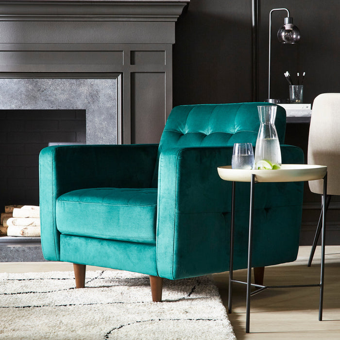 Devlin Velvet Chair - Green