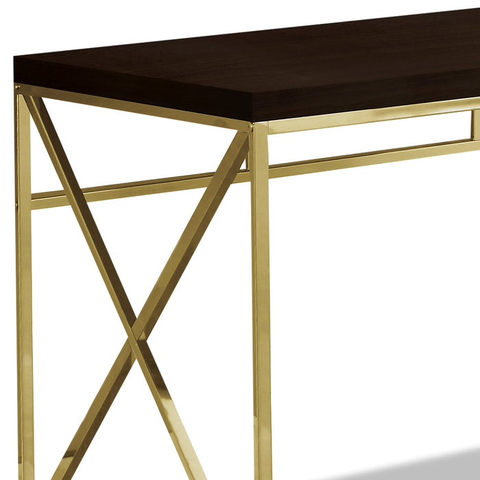 Emery Desk - Cappuccino and Gold