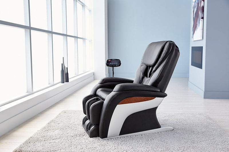 Panasonic Urban Collection High-Quality Synthetic Leather Massage Power Recliner - Black